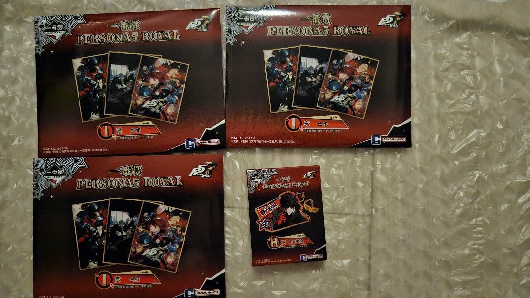 「5点セット」中国一番くじ ペルソナ5 雨宮蓮ぬいぐるみ ランダム色紙　チャーム