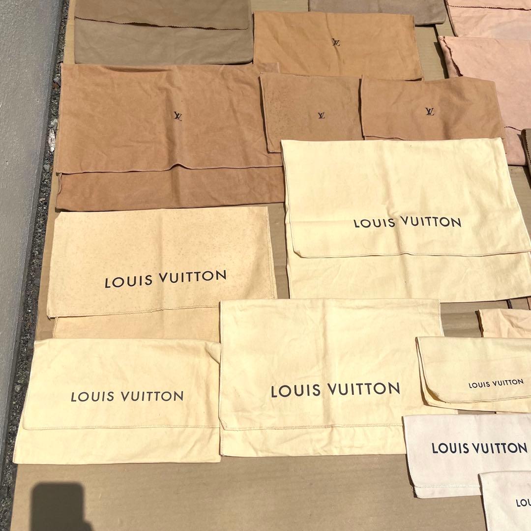 ルイヴィトン 保存袋 ブランド袋 巾着 ロゴ ブラウン ベージュ まとめ 31枚