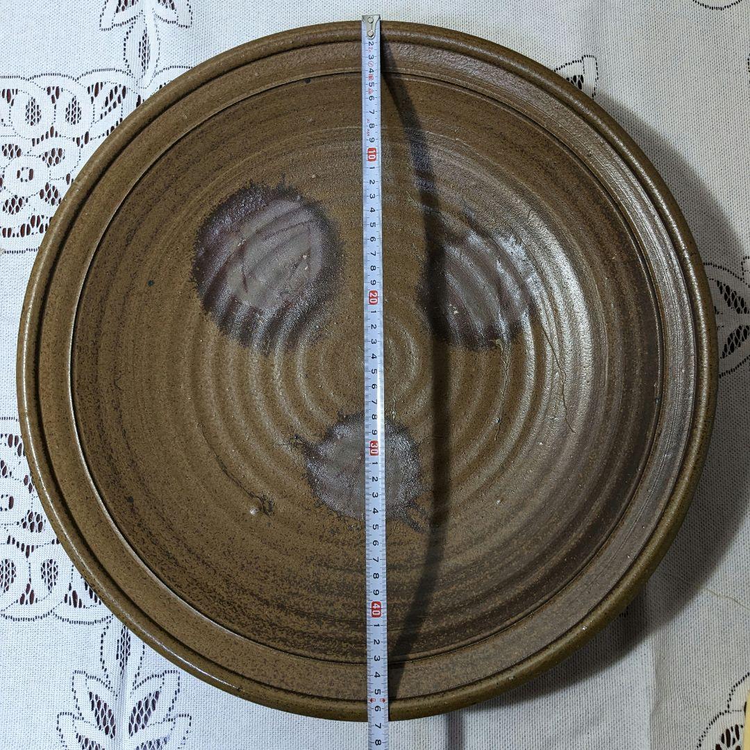 備前市無形文化財保持者 榊原清人 備前焼 大皿 共箱・布・栞付き 置物 飾り皿