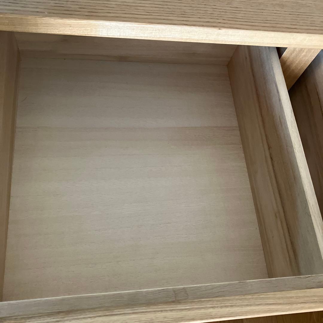 【さる】無印良品　木製　3連キャビネット