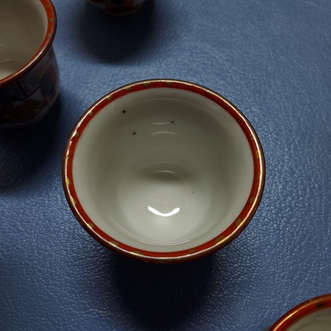 古九谷　九谷焼　赤絵　金彩　唐人　煎茶碗　アンティーク九谷焼　20客