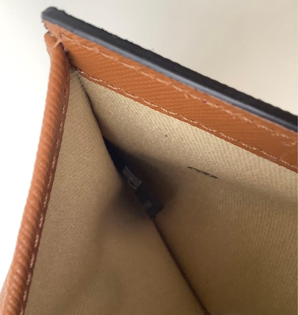 新品★マルニ★MARNlサフィアーノバイフォールドウォレット２つ折り財布★茶系