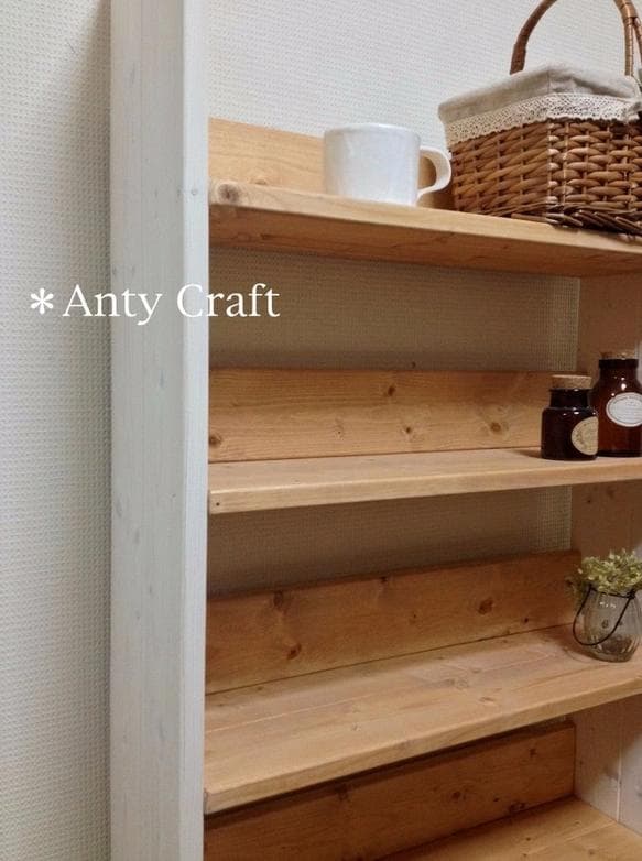 5段飾り棚 DVD収納 本棚 幅60cm LO/W 完成品