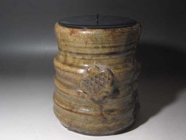 ★古瀬戸　耳付水指　裏千家十代認徳斎　裏千家十五代鵬雲追書がございます★x406