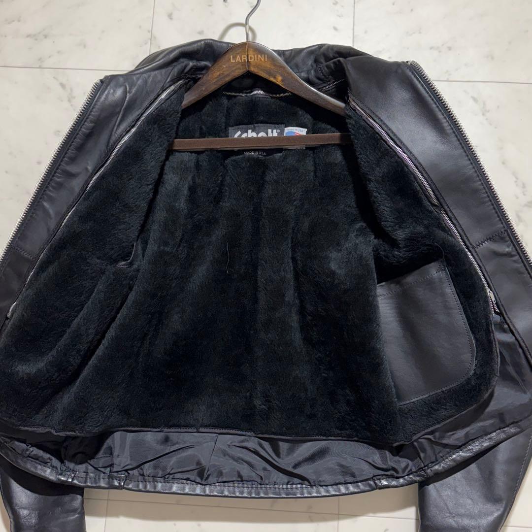 美品✨schott ショット 38サイズ M レザージャケット ライナー 黒