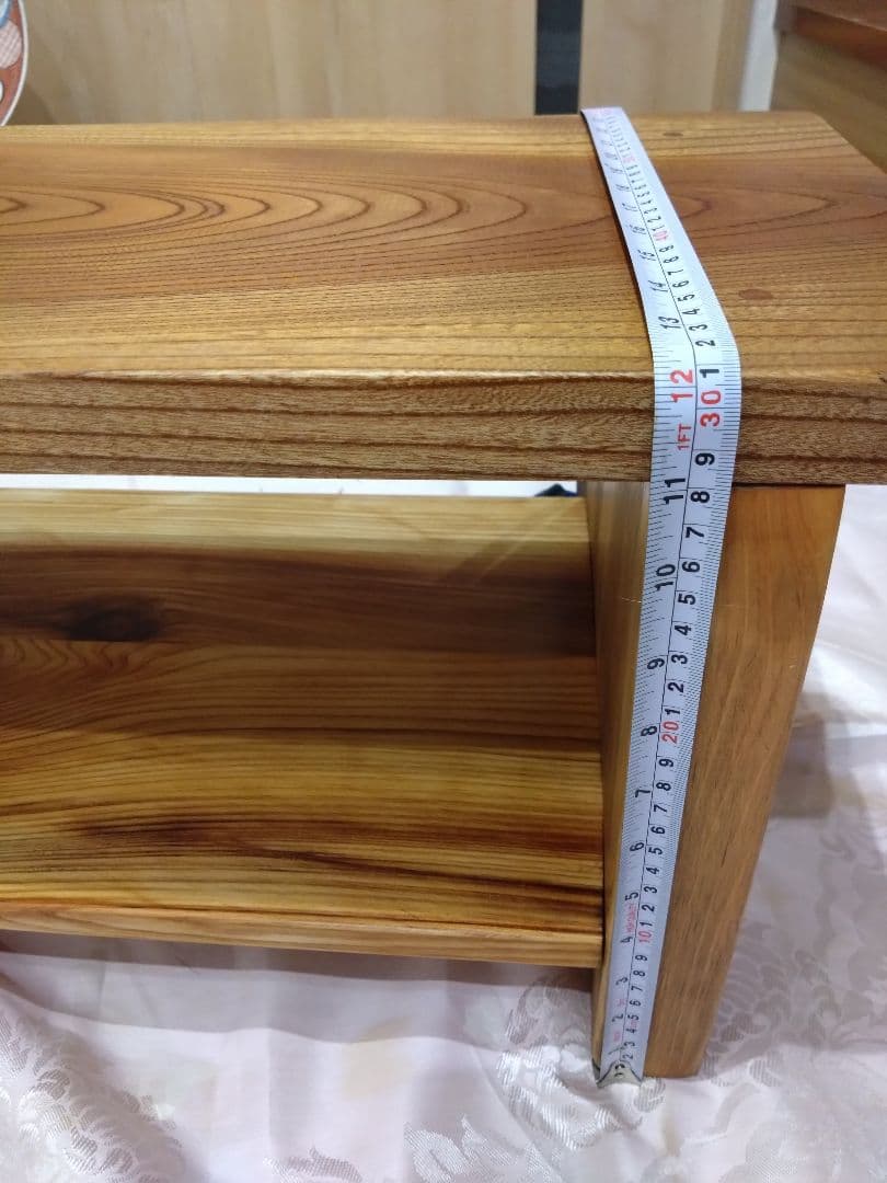 欅一枚板のテレビ台　Okinawa❕長寿のケヤキの杢目が綺麗ですよ