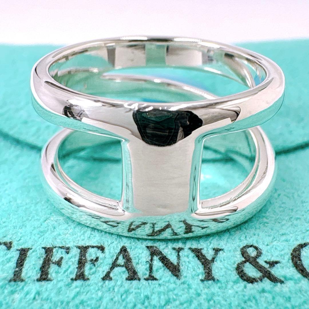 極美品 オールドティファニー ダイアゴナル リング 14号 シルバー925
