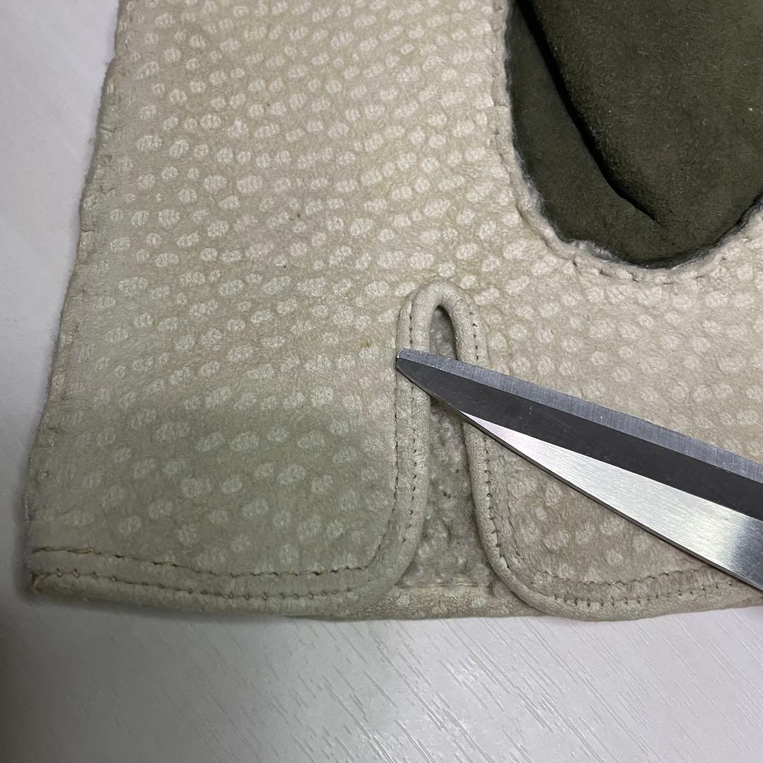 た*け様 メローラ☆メンズ 手袋☆カピバラレザー☆スエード☆カーキ☆ホワイト☆