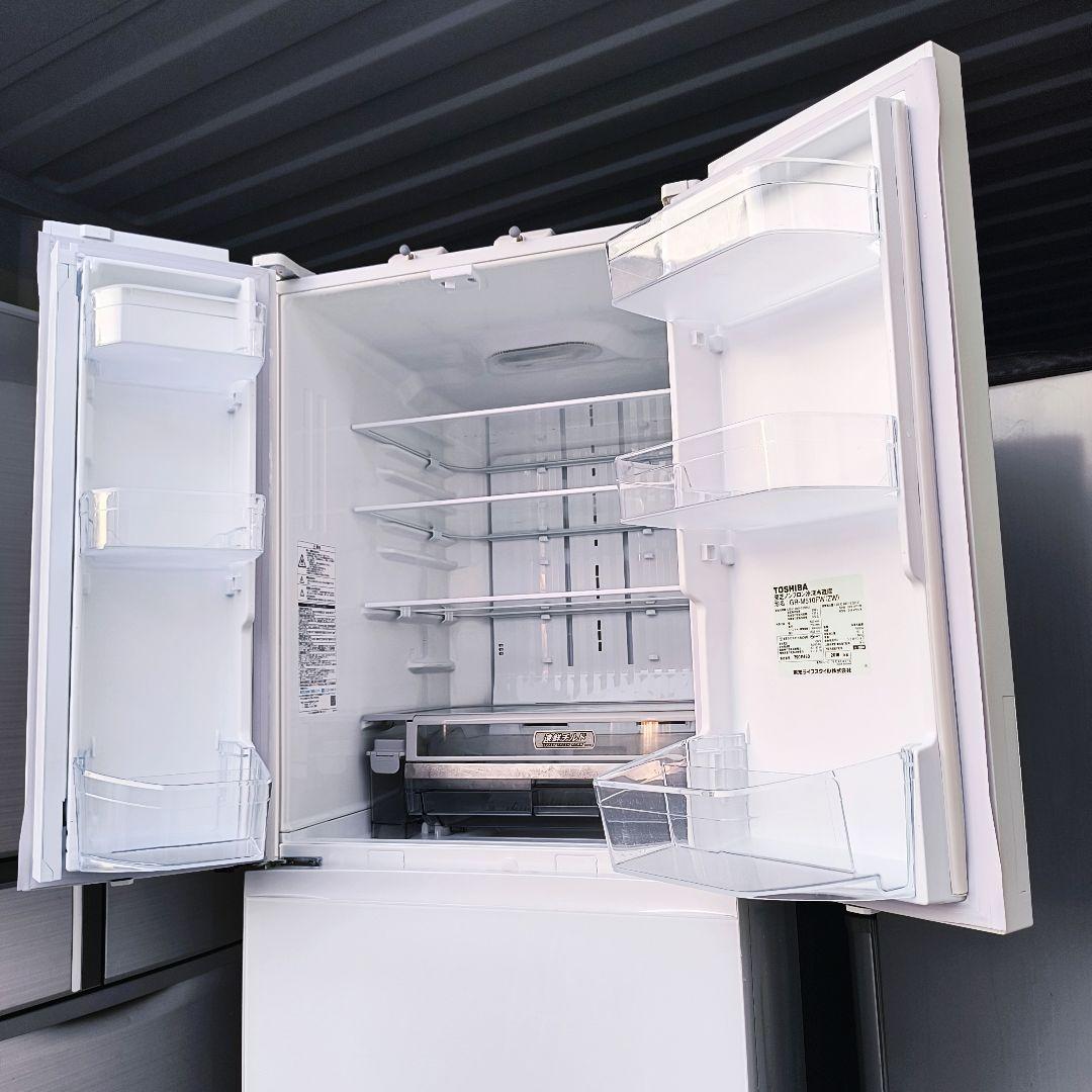 運搬取付無料！クリアシェルホワイトTOSHIBA純正冷蔵！完動品・超美品！