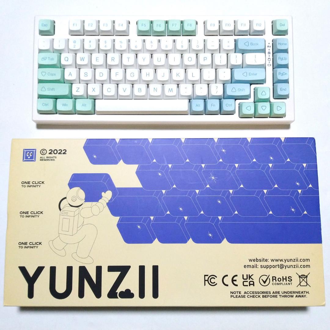 YUNZII YZ75 キーボード ミント 赤軸