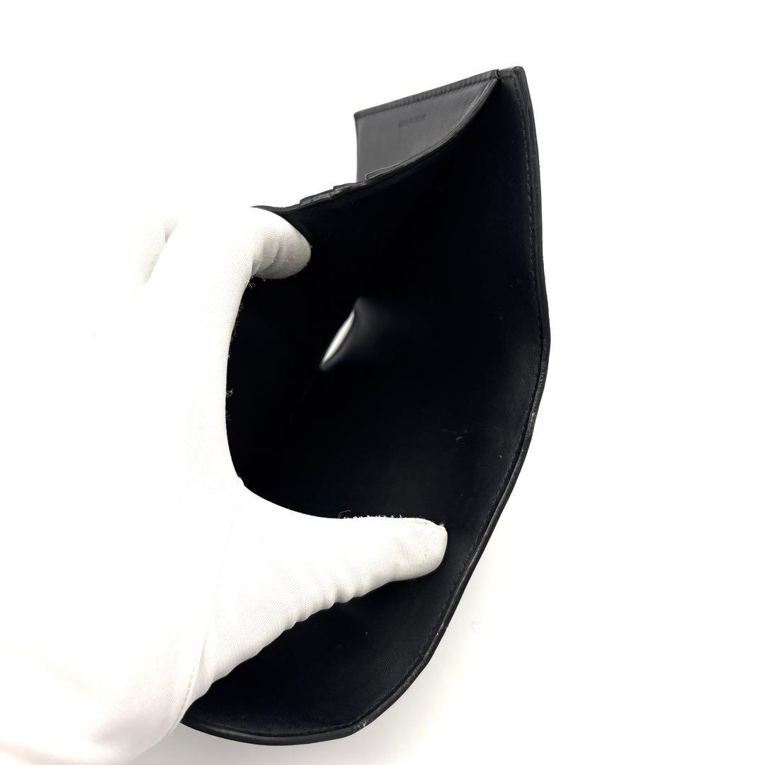 現行◆CELINE 三つ折り財布 トリオンフ コンパクトウォレット ブラック