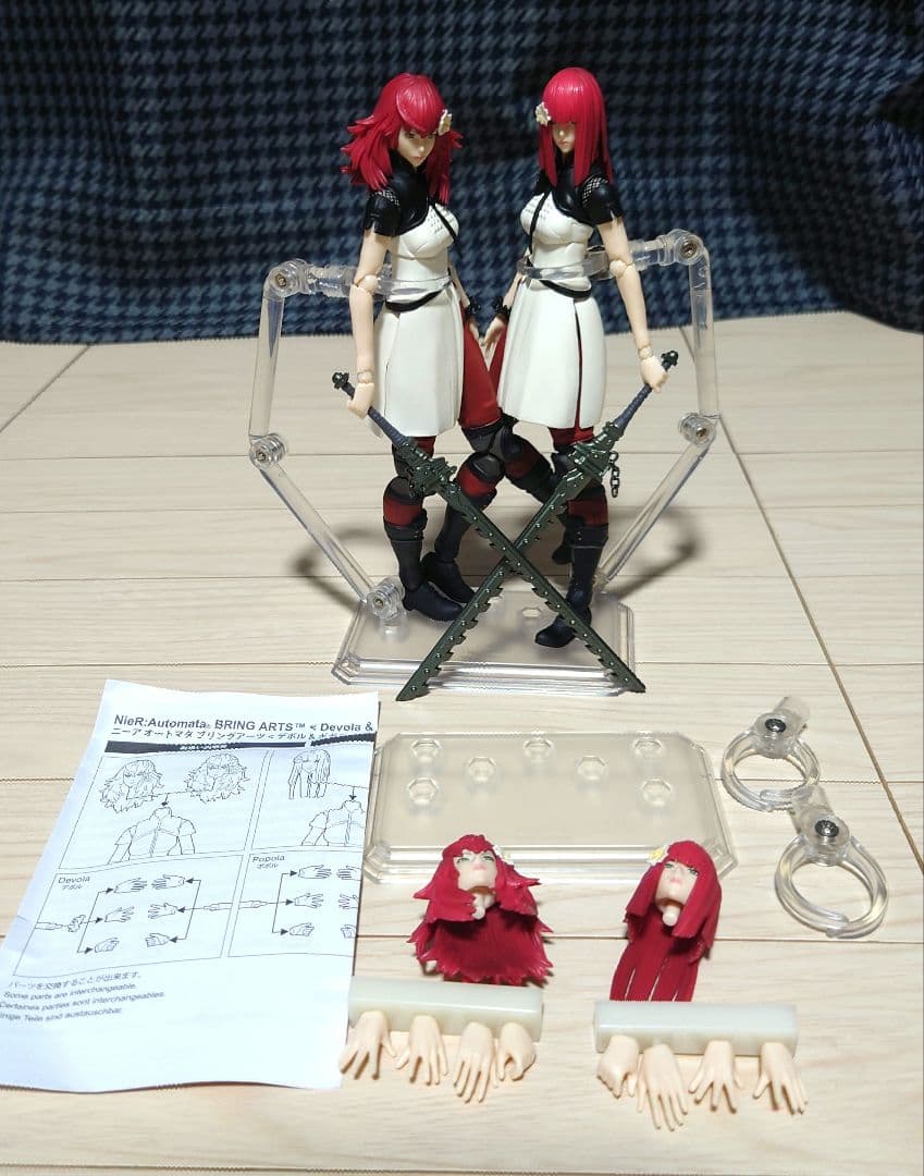 ニーアオートマタ　フィギュア　ブリングアーツ　デボル　ポポル
