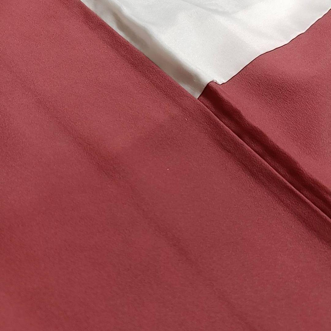 LULU64 着物 小紋 袷 洗える着物 ペイズリー 花 叩き染め調 白 紫