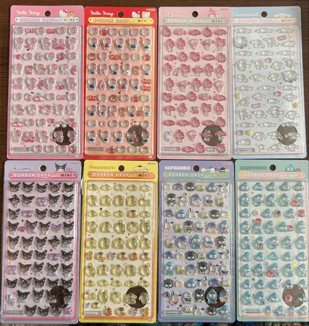 ゆ*❌様 オークション♡正規品♡ボンボンドロップシール♡Sanrioミニ♡8種