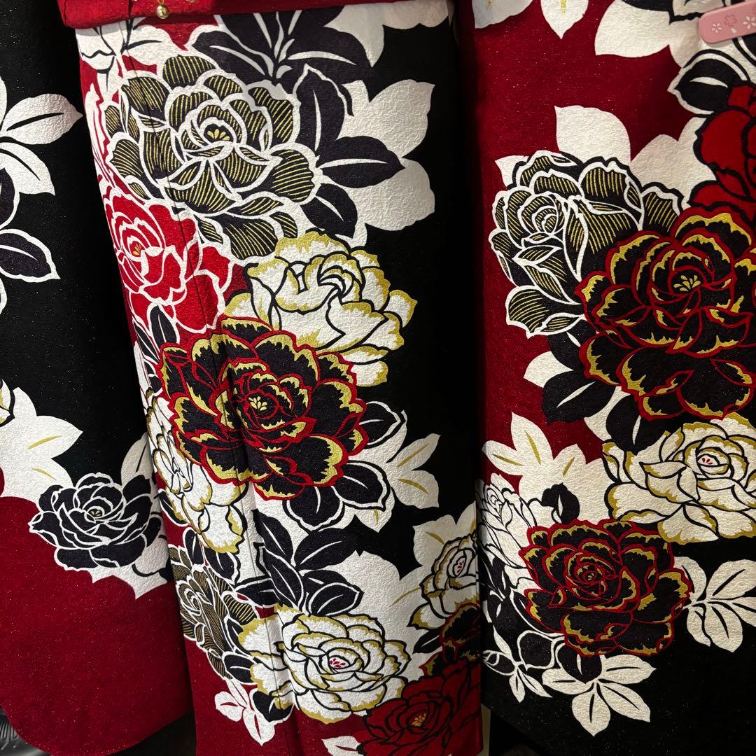 美品　銀通し　染分け　薔薇　金彩　逸品　振袖　フルセット 振り袖