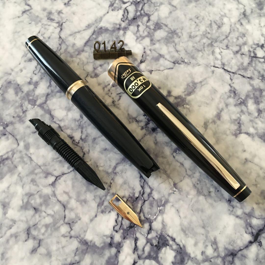 #0142 オーバーホール済み 万年筆 SAILOR ショート18k