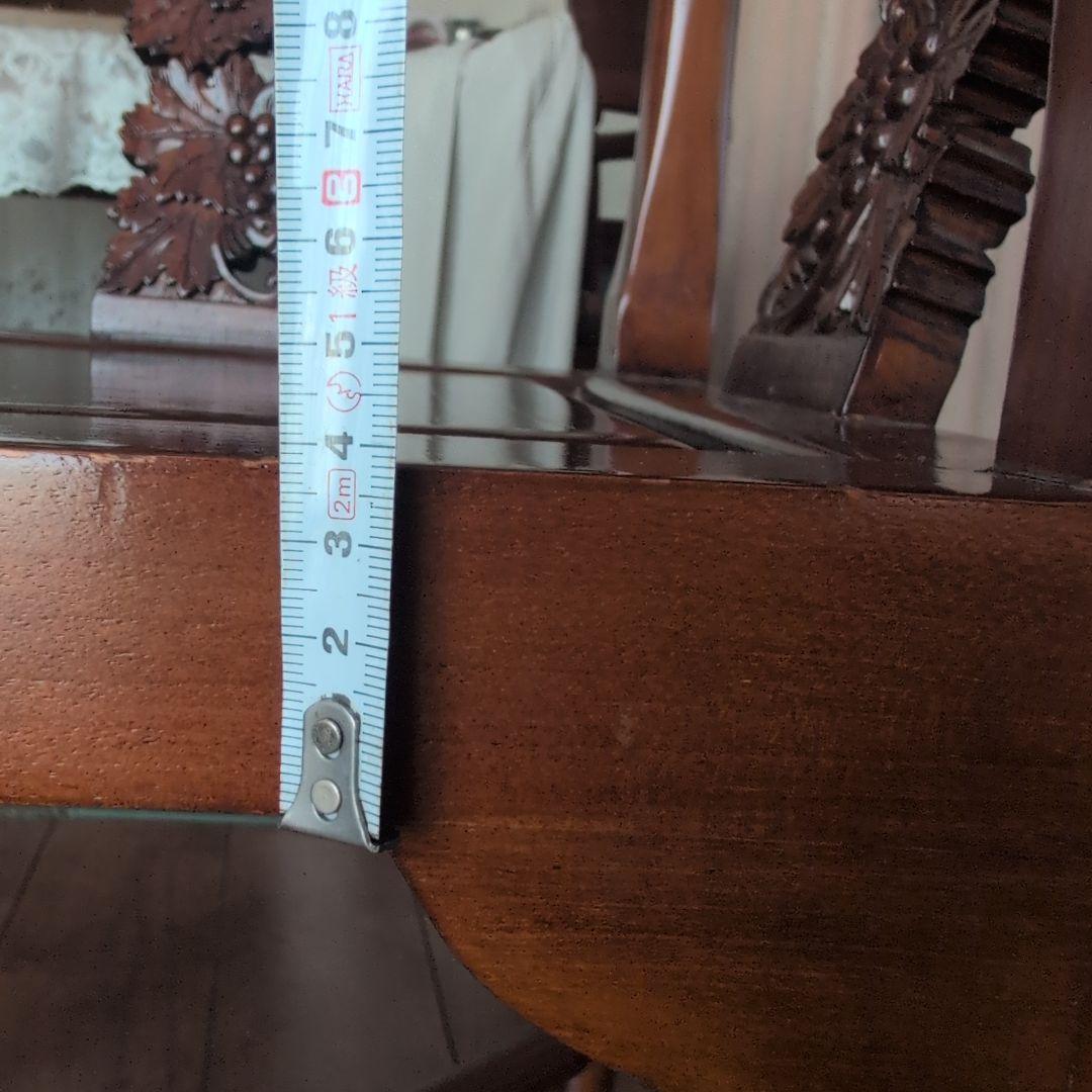 彫刻入り木製アジアン家具 約80cm(椅子.1脚)