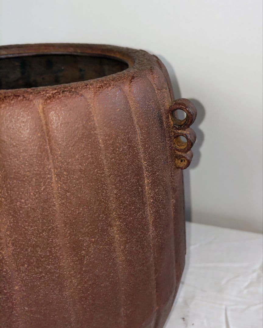 値下げ！菊形筒釜（菊花釜）（希少品）佐藤浄清　造り