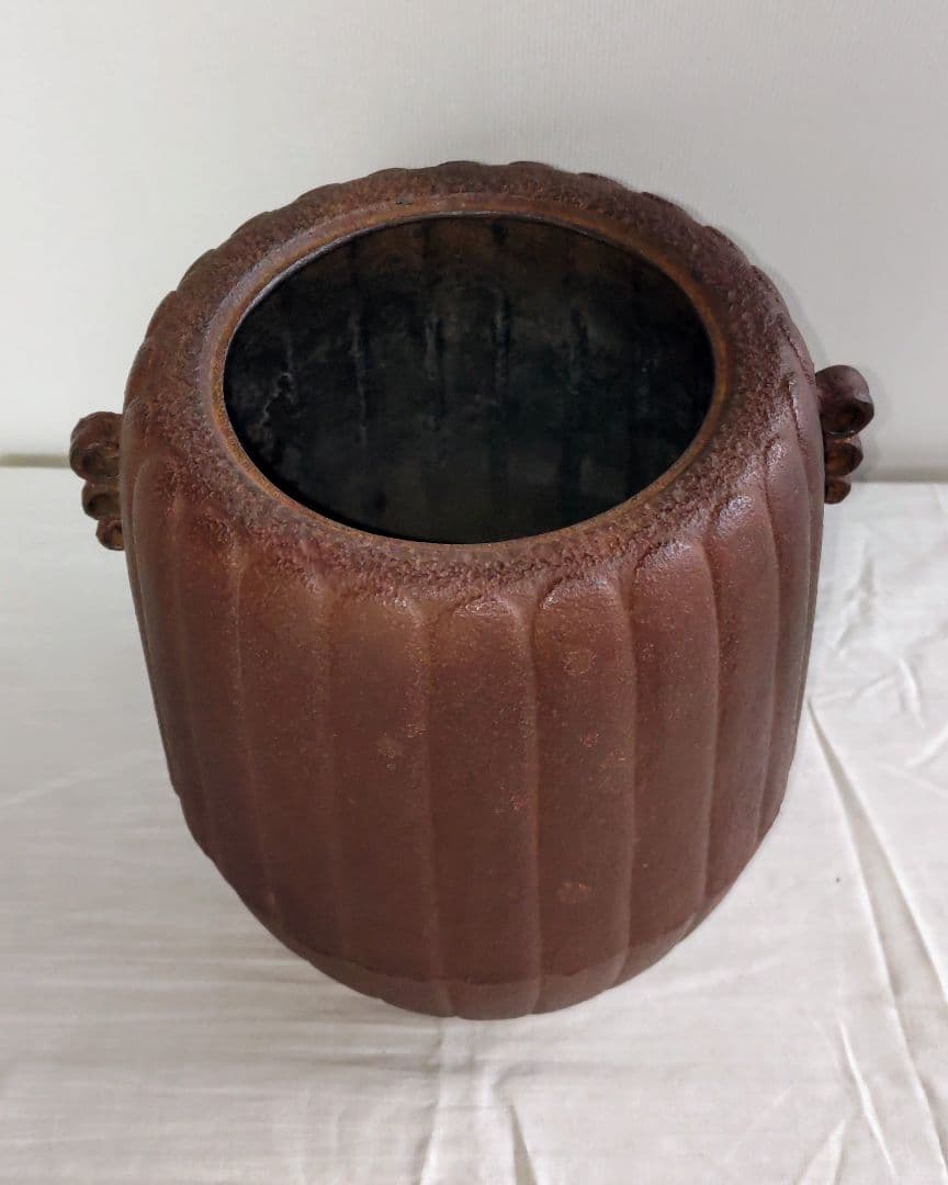 値下げ！菊形筒釜（菊花釜）（希少品）佐藤浄清　造り