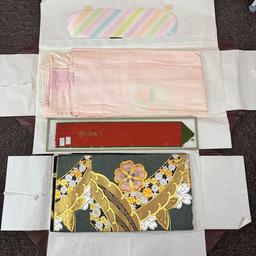 振り袖 辻ヶ花 ピンク 成人式 結婚式 帯セット 振袖 着物