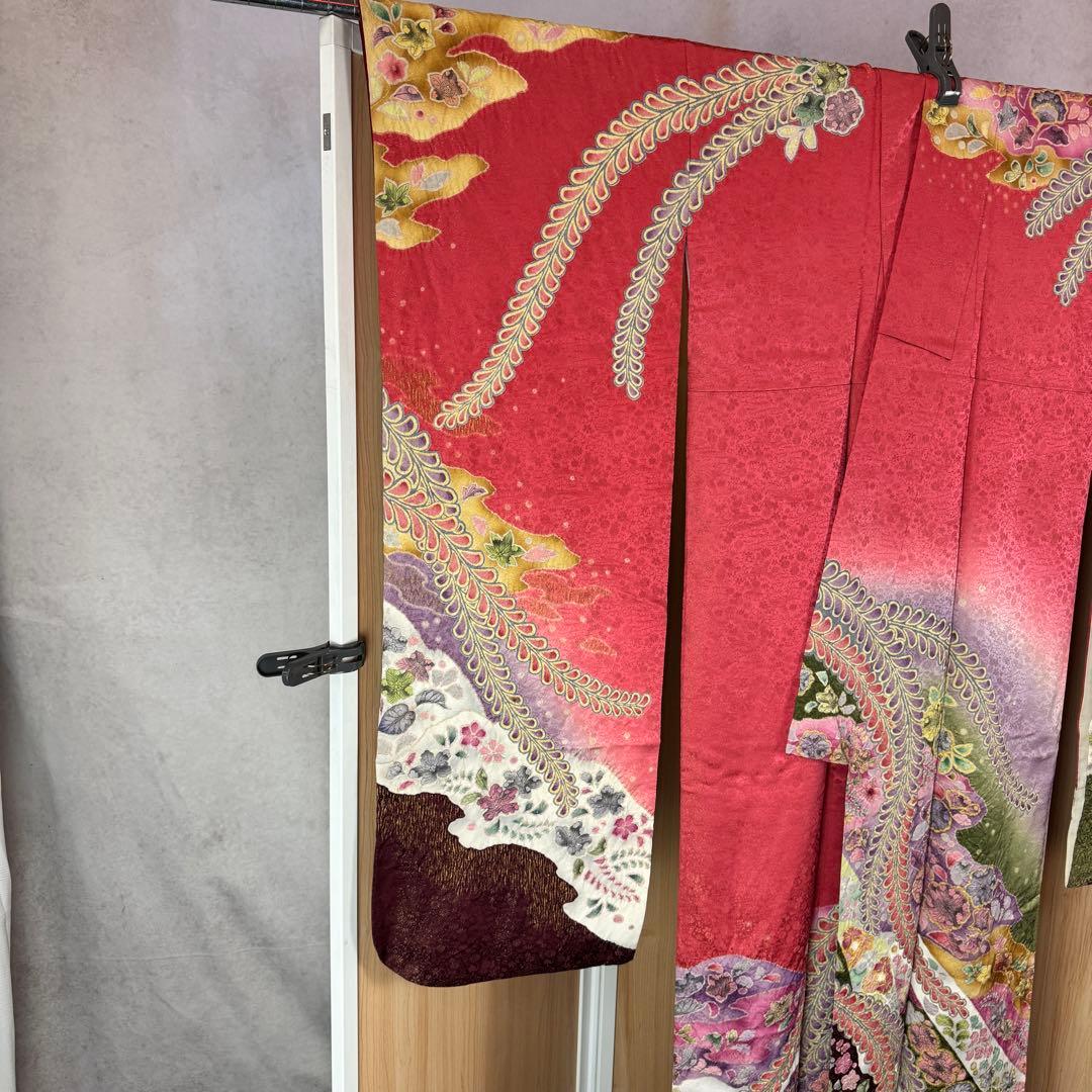 振り袖 辻ヶ花 ピンク 成人式 結婚式 帯セット 振袖 着物