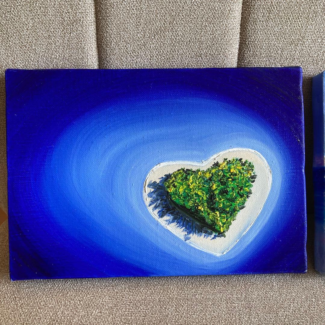 ５枚セット　油絵　インテリア　絵　ハンドメイド　アート　ハワイ　ロンハーマン