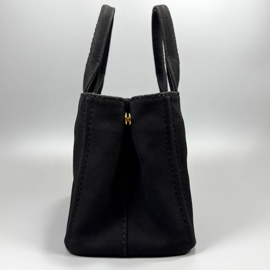 PRADA カナパ S ブラックキャンバス ハンドバッグ