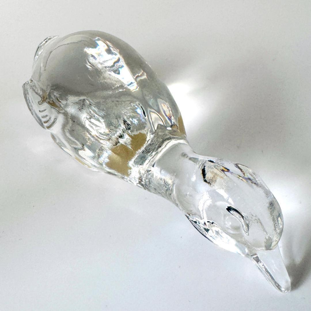 【バカラ】動物 カモ 置物 インテリア★美品★金運2