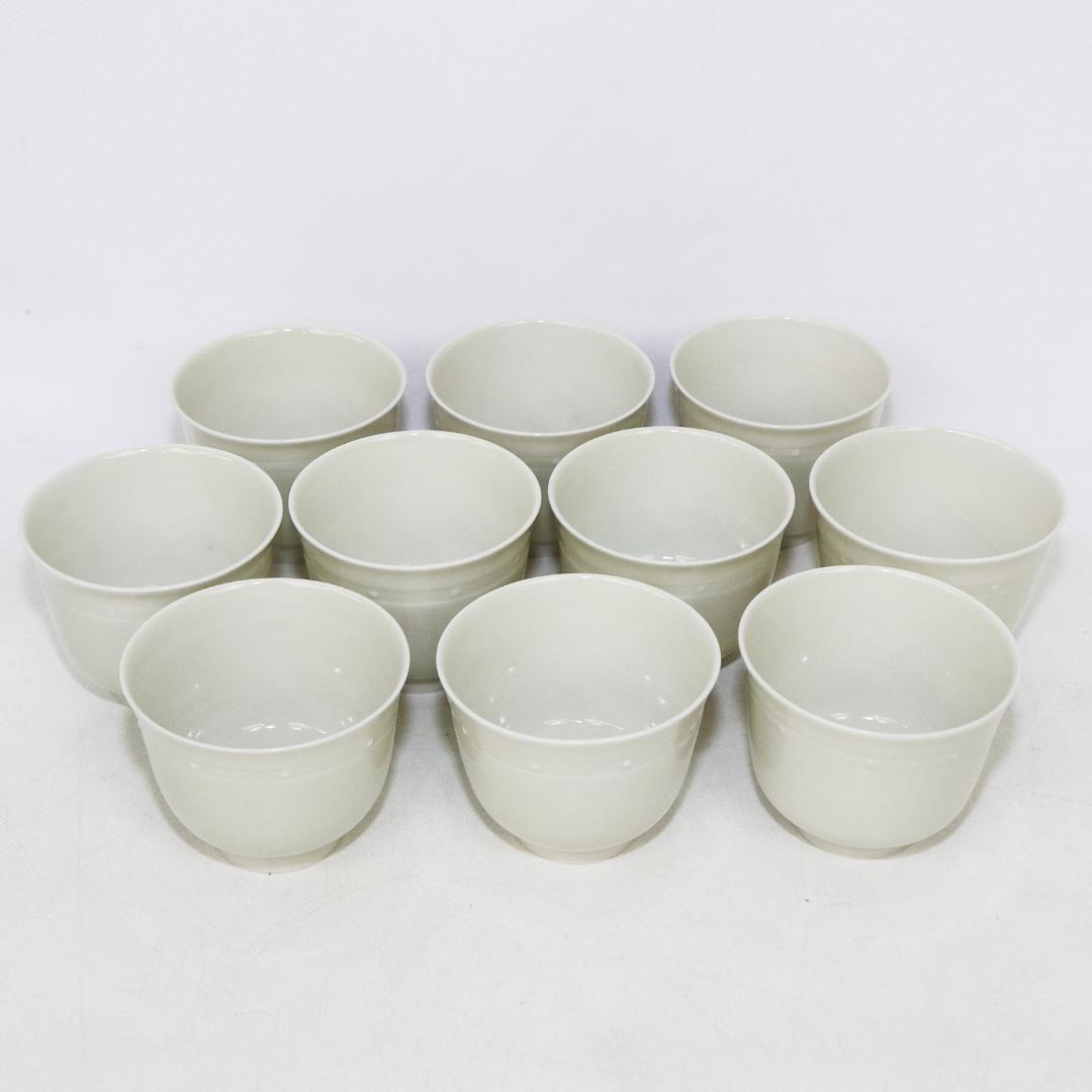 加藤泰一 牙白 茶碗 10客 清水焼 京焼