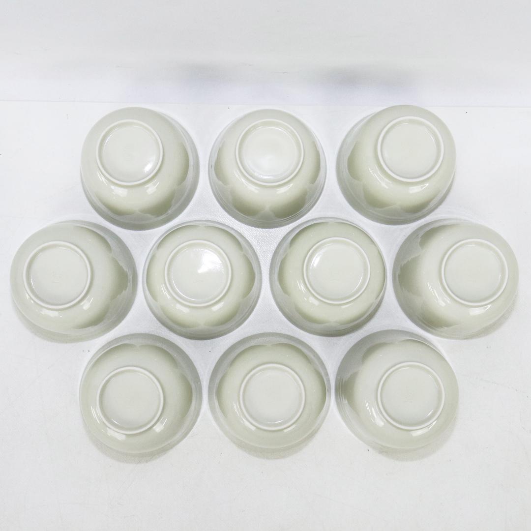 加藤泰一 牙白 茶碗 10客 清水焼 京焼