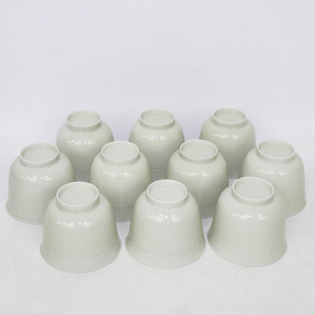 加藤泰一 牙白 茶碗 10客 清水焼 京焼