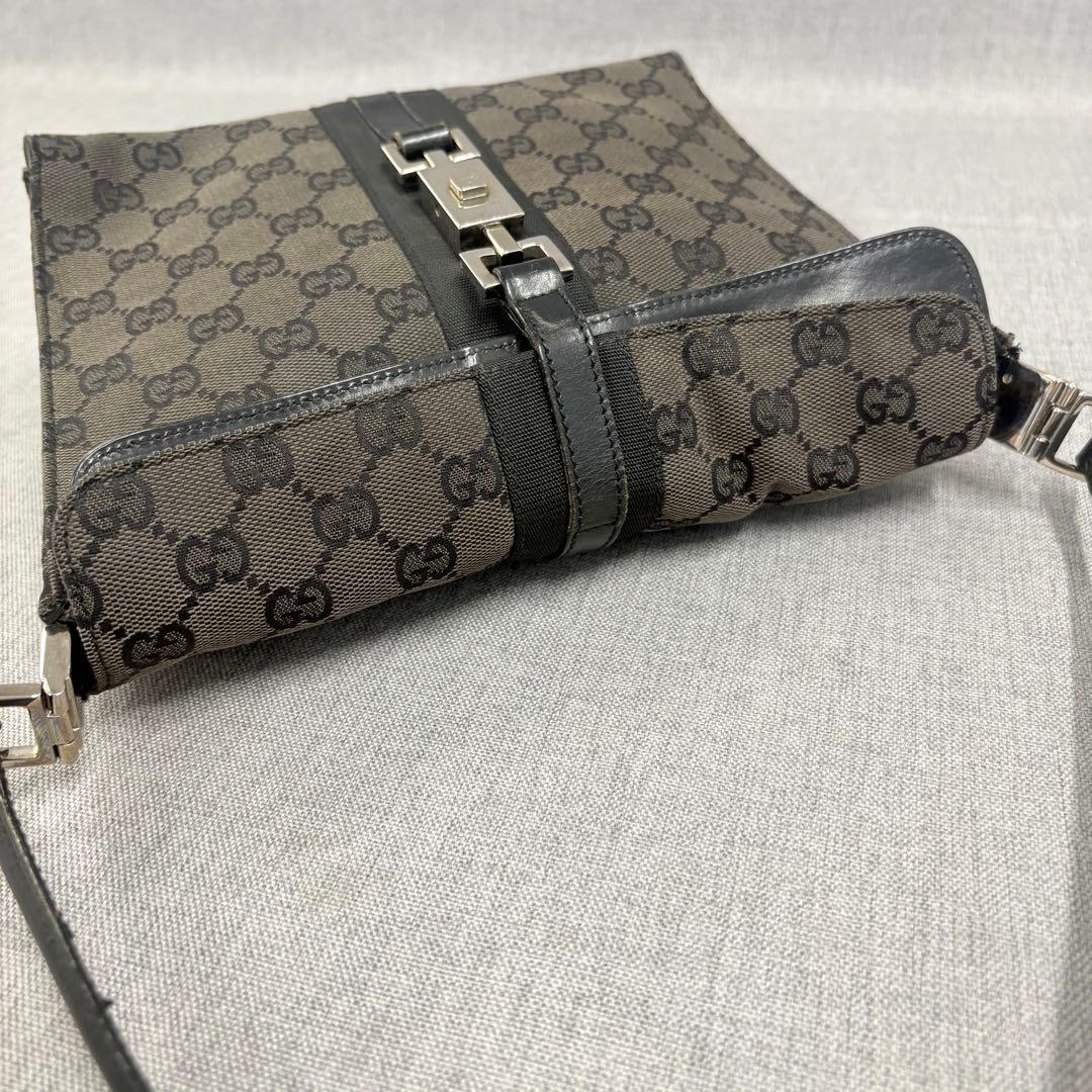 GUCCI グッチ ハンドバッグ GG柄 ジャッキー キャンバス ブラック