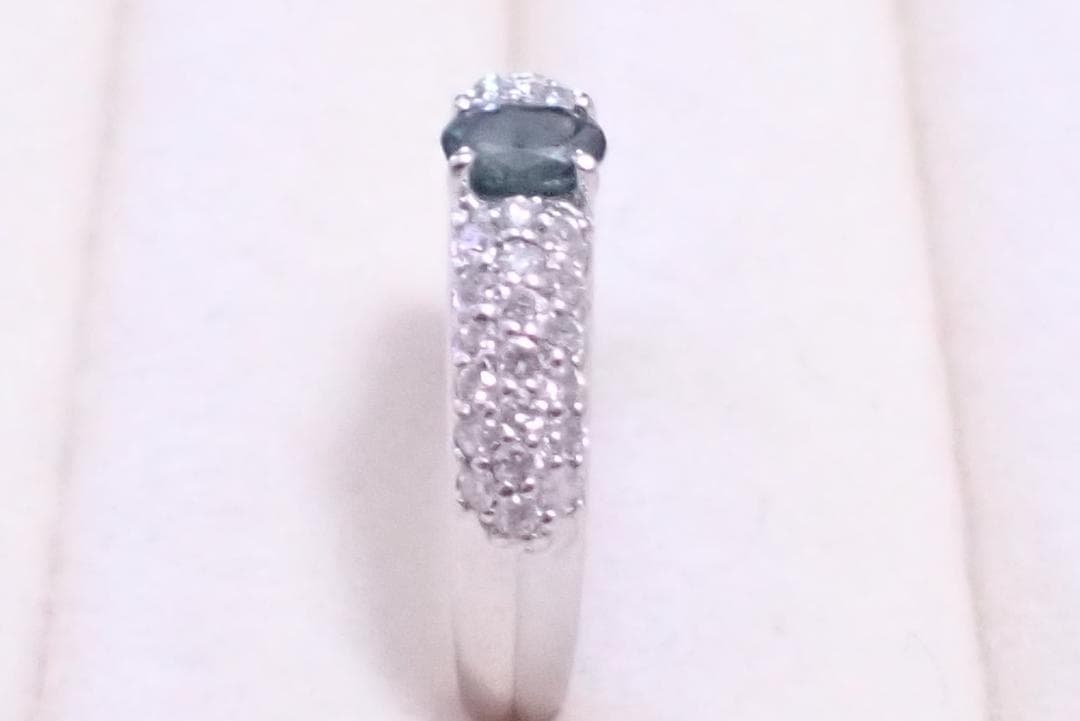 アレキサンドライト　指輪　0.41ct　ダイヤ0.43ct　10.5号
