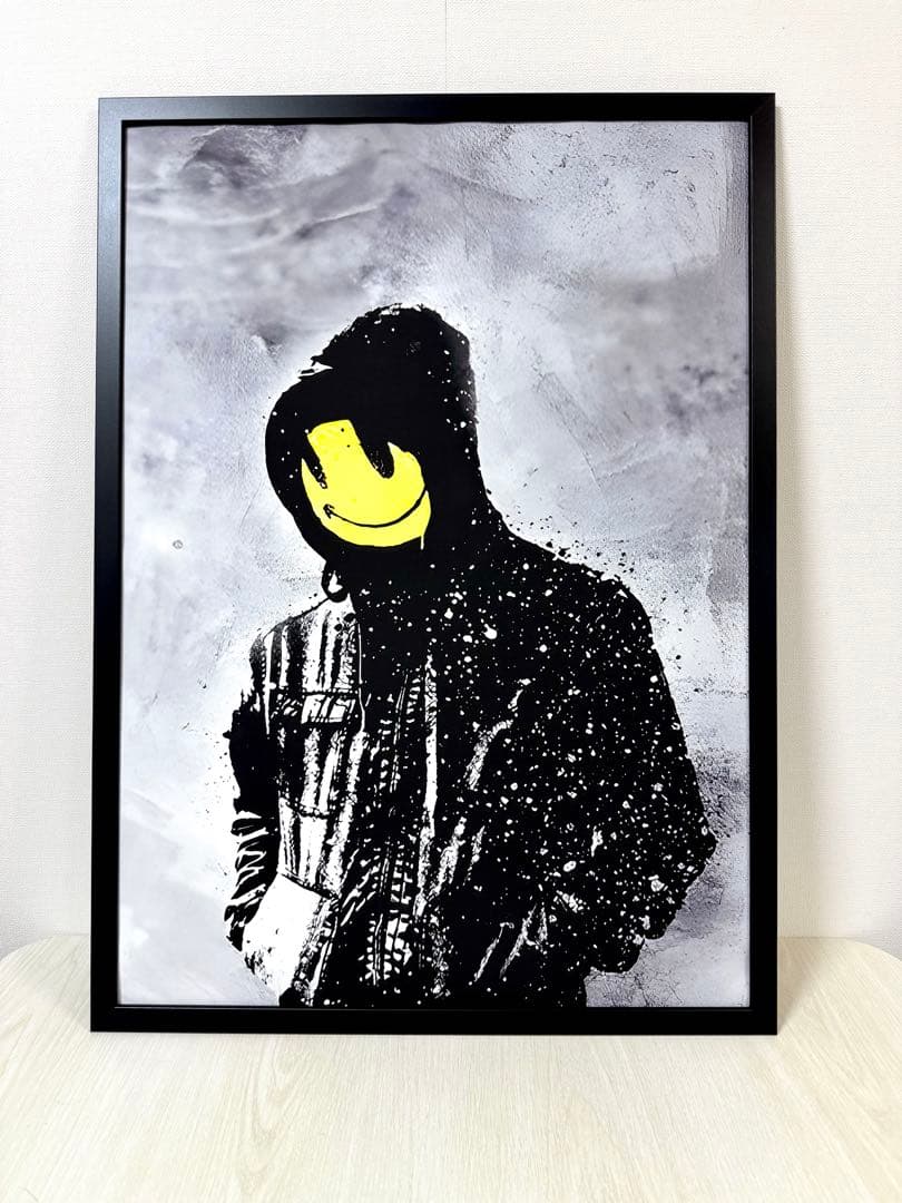 No.239フレーム付きキャンバスアート　バンクシー　バスキア　インテリア絵画