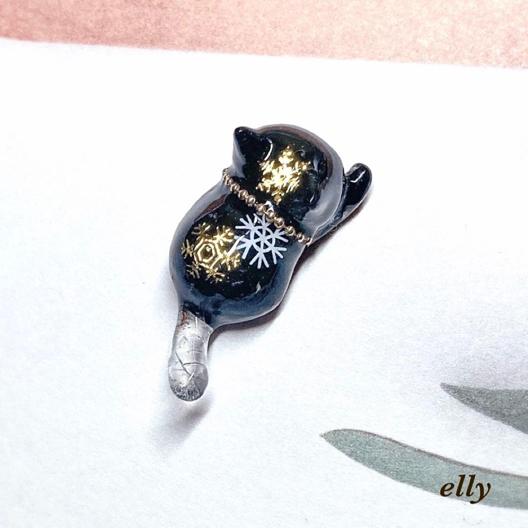 【ゼロ様】1593.天然石　タイガーアイ　雪の結晶　じゃれ猫　レジン　チャーム