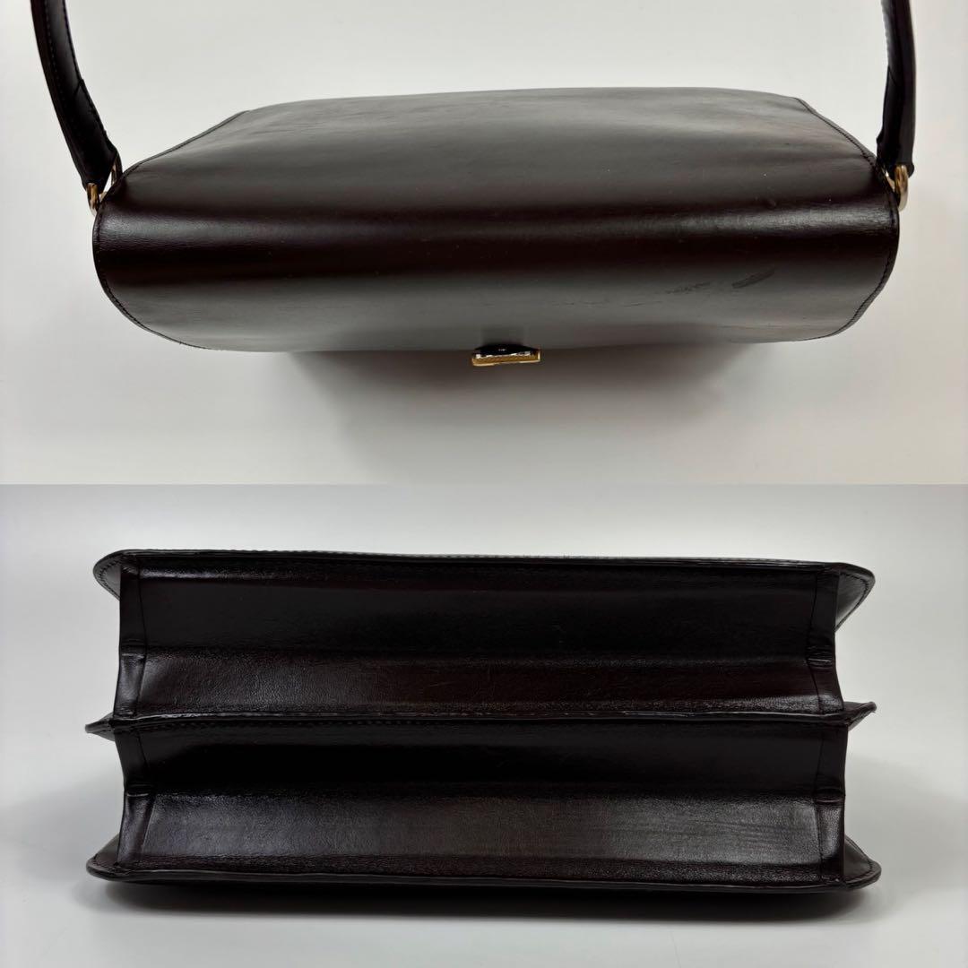 クリスチャンディオール レザー ワンショルダーバッグ フォーマル ブラウン