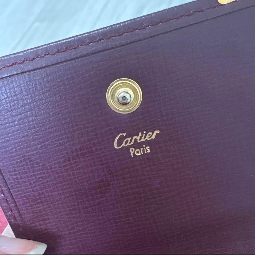 Cartier カルティエ ボルドー スクエア型 ケース 小銭入れ