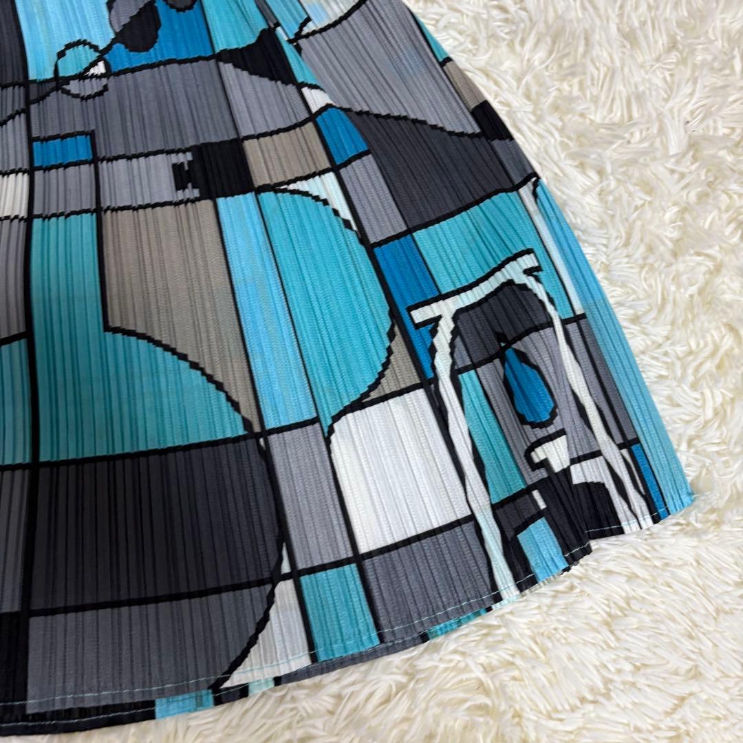 【極美品】プリーツプリーズ イッセイミヤケ スカート 幾何学 3
