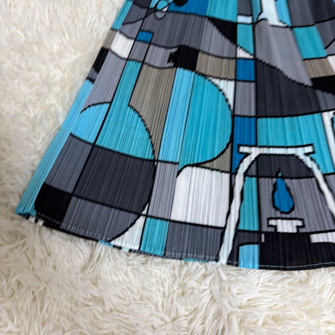 【極美品】プリーツプリーズ イッセイミヤケ スカート 幾何学 3