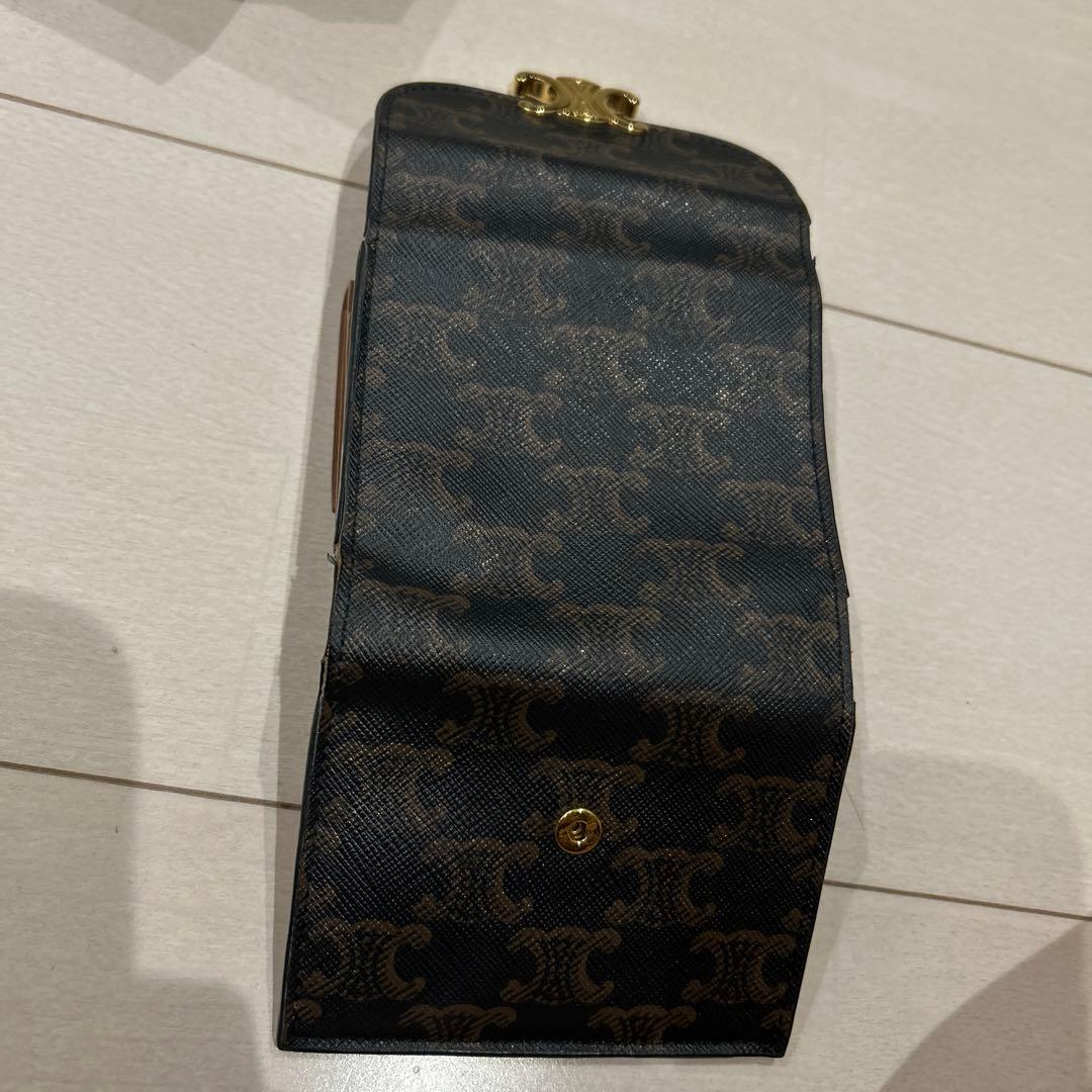 CELINE セリーヌ マカダム 総柄 トリオンフ 三つ折り財布