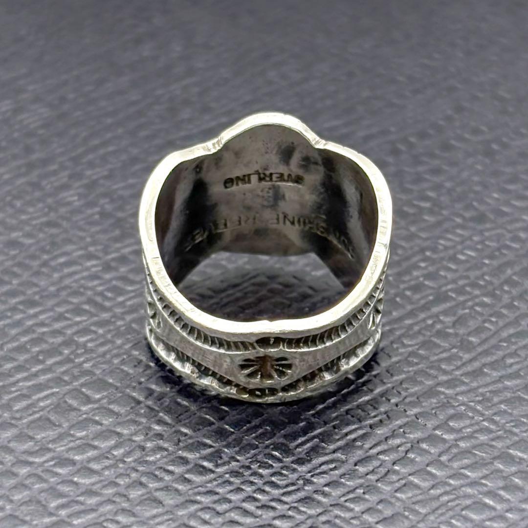 サンシャインリーブス スター スタンプワーク シルバー リング 12号 希少