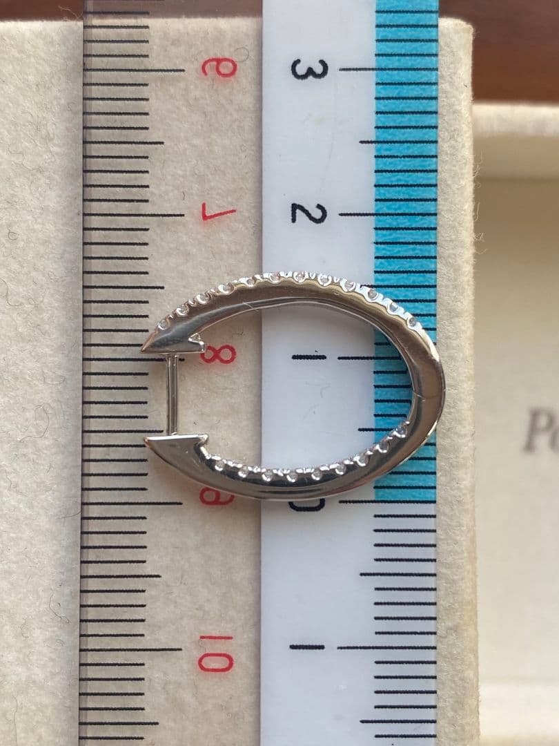 Ponte Vecchioホワイトゴールド＊ダイヤ＊フープピアス片耳