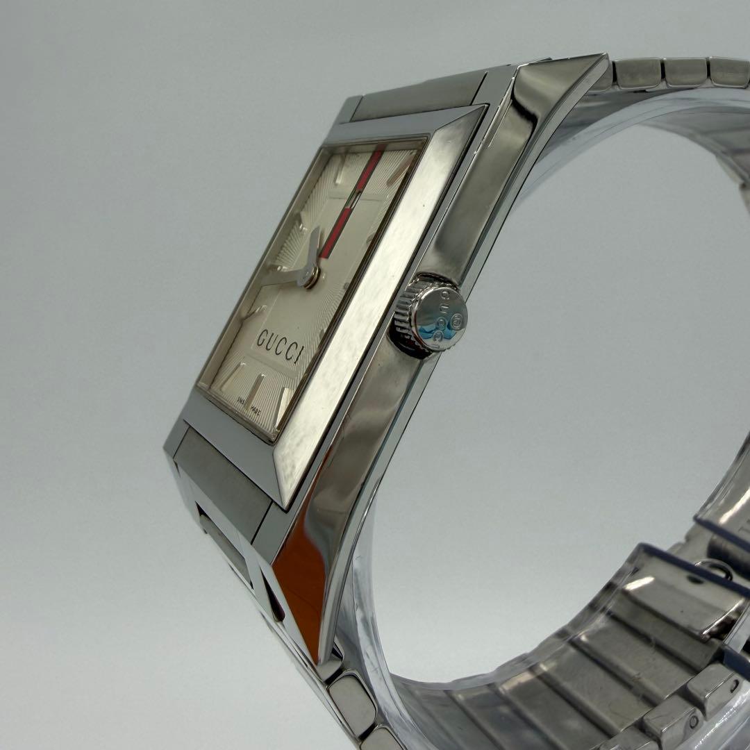可動品 グッチ GUCCI 腕時計 111M スクエア メンズ シェリーライン