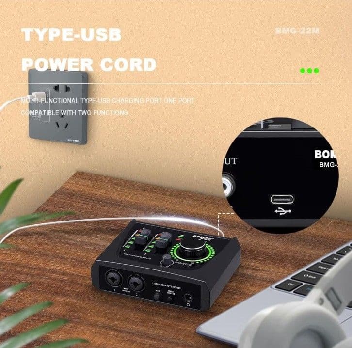 BOMGE ミニ 2 チャンネル USB オーディオ