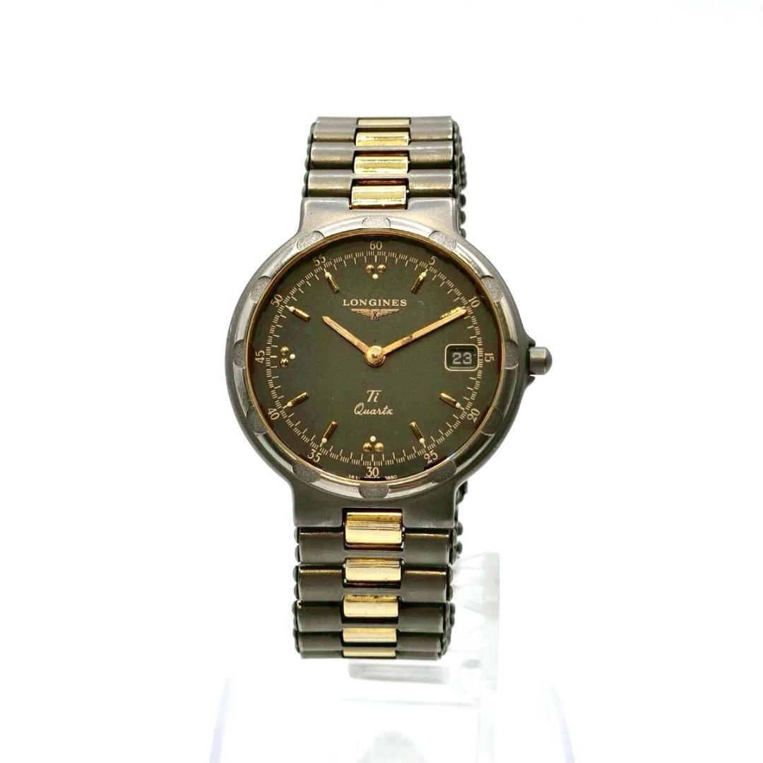 稼働品 LONGINES コンクエスト Conquest QZ チタン 2針