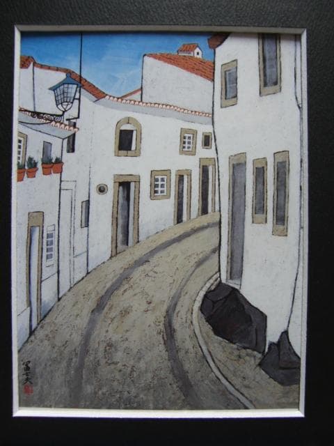 岩壁 冨士夫 【モンサラーシ】 希少画集画、状態良好、新品高級額装付