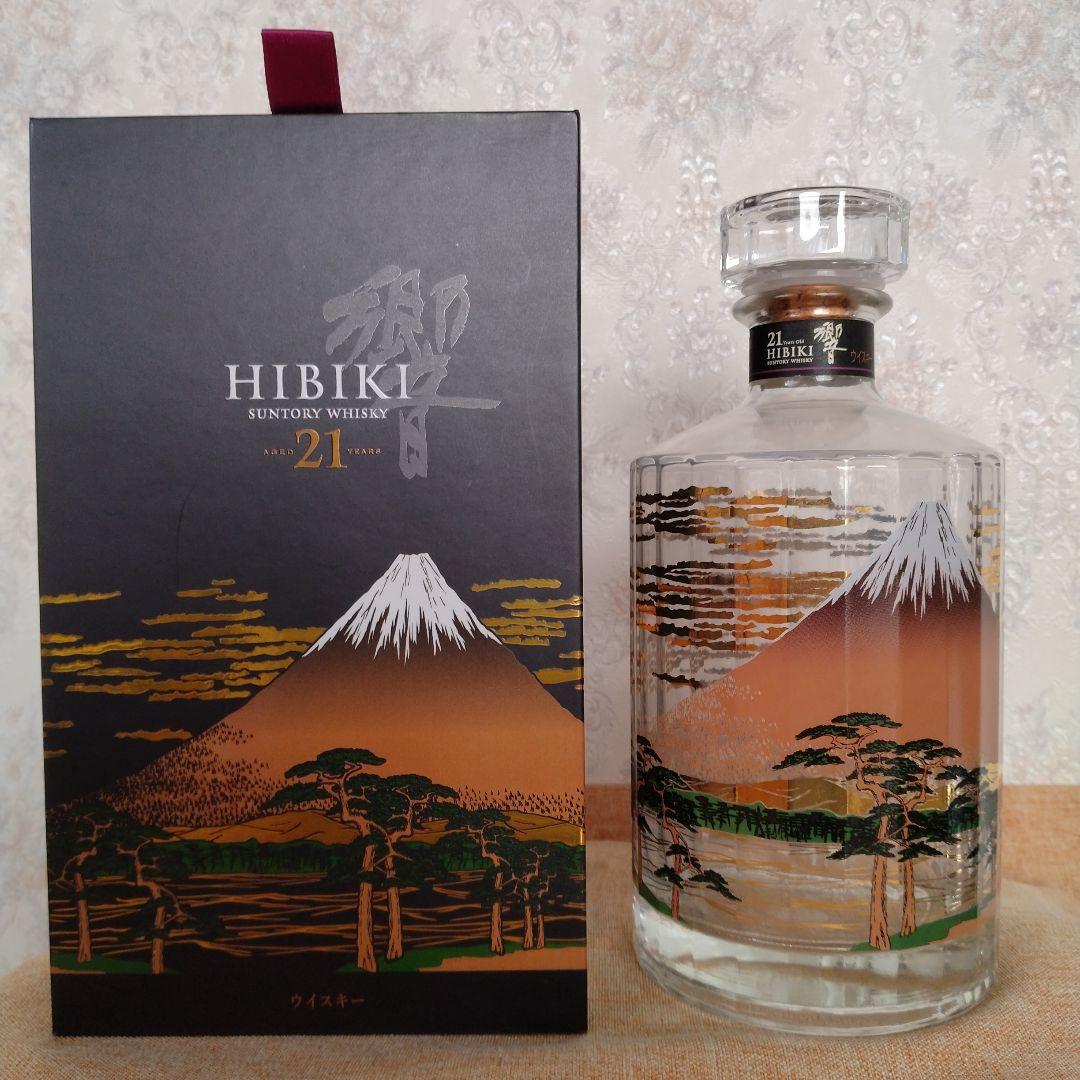 HIBIKI 21年 ウイスキー 富士山風雲図 空瓶 化粧箱