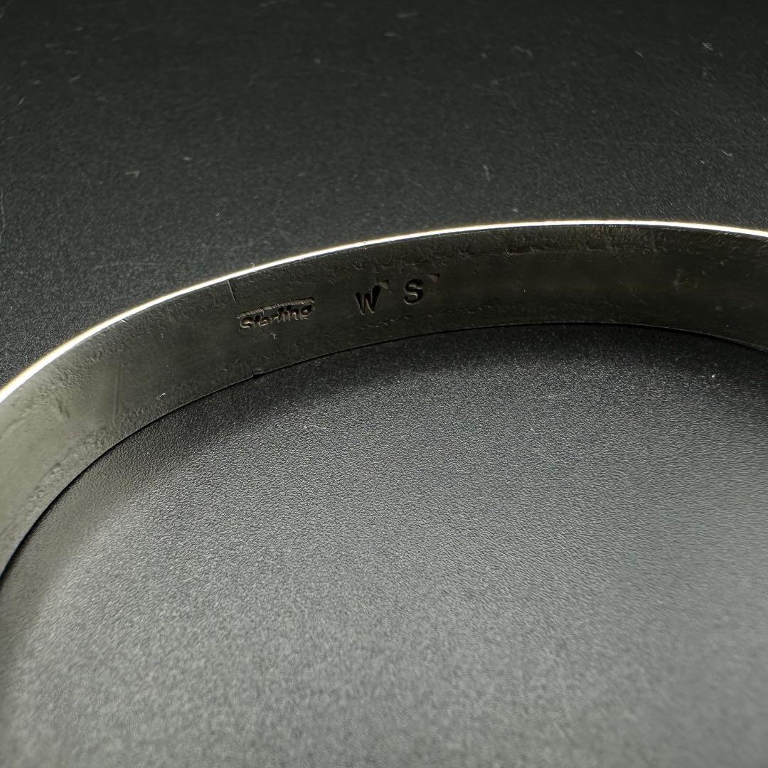 Navajo Wylie Secatero スタンプワーク トライアングバングル