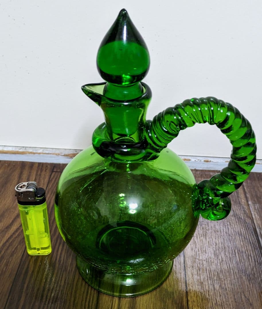 沖縄 琉球ガラス 吹きガラス 水差し デカンタ ガラスピッチャー