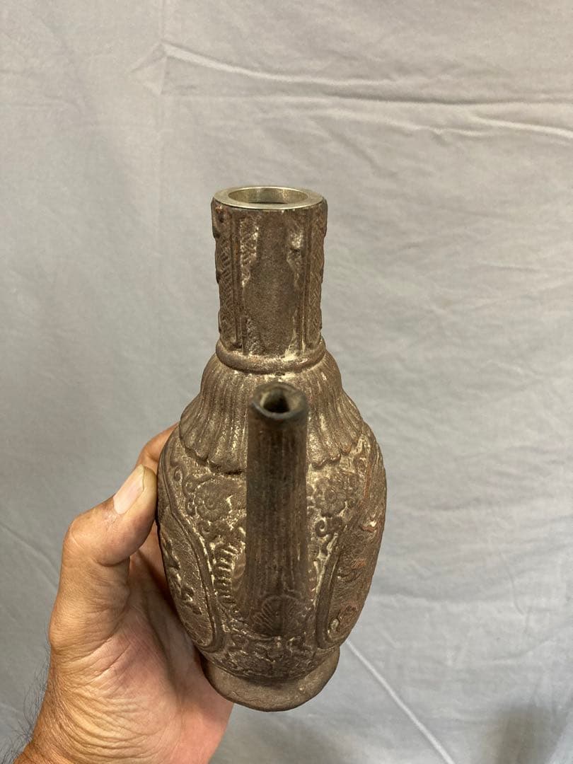 古琉球 水柱 覆輪直し 箱付き やちむん 壺屋 壷屋